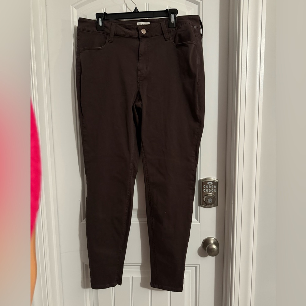 Great M. jeans Maurices size 14 W brown jeans jeggings women new